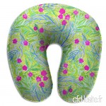 Travel Pillow Tropical Daydream Bright Green Memory Foam U Neck Pillow for Lightweight Support in Airplane Car Train Bus - B07V749R4H